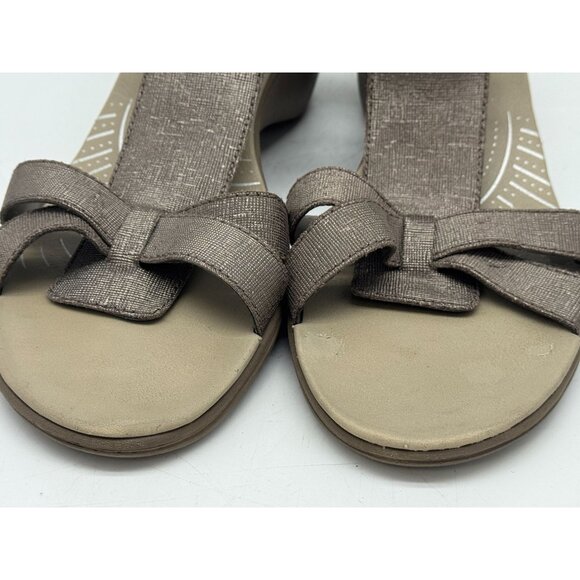 Bass Go-To Comfort Women Sandals Size 10M Taupe Open Toe Party Casual Block Heel - Picture 8 of 14